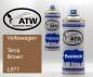 Preview: Volkswagen, Terra Brown, L571: 400ml Sprühdose + 400ml Klarlack - Set, von ATW Autoteile West.